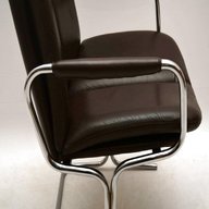 retro chrome leather chairs for sale