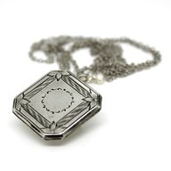 silver art deco lockets for sale