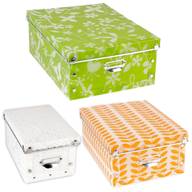 patterned storage boxes for sale