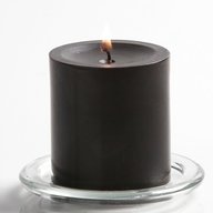 black pillar candles for sale