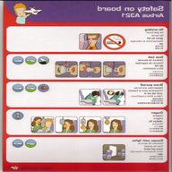 safety cards airline for sale