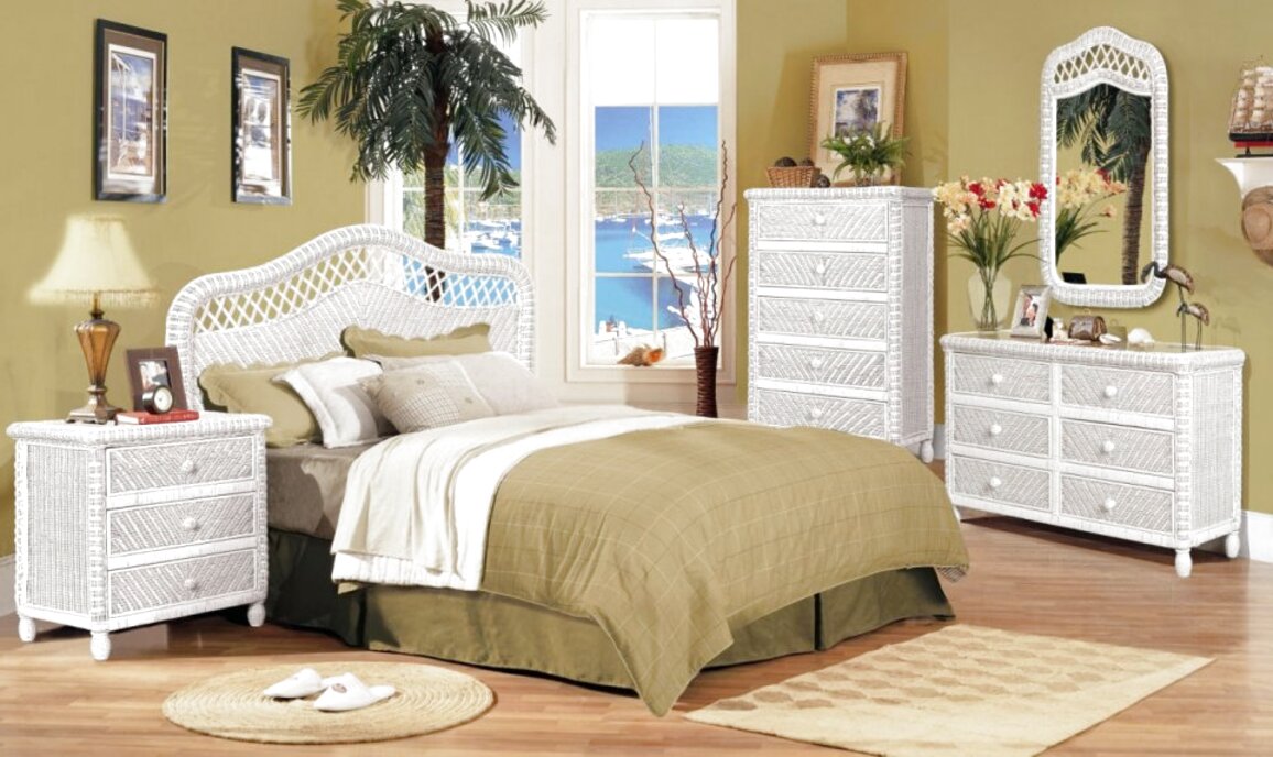 decorating white wicker bedroom furniture