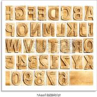 wooden alphabet printing blocks for sale