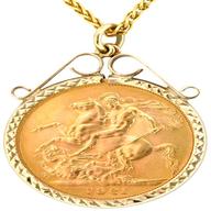 gold sovereign pendant for sale